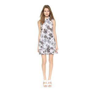 Derek Lam 10 Crosby Floral Print Tiered Shirt Dress - sz 0